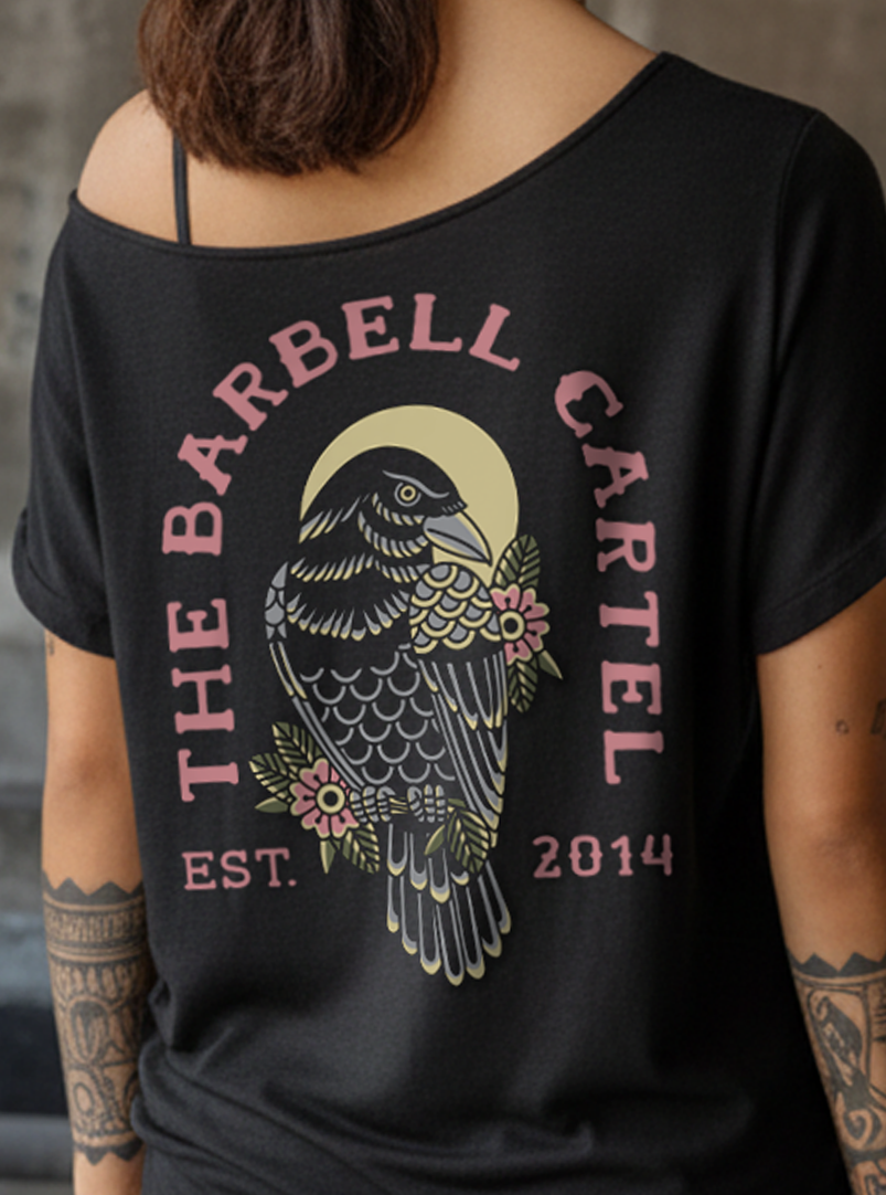 Raven Street Cut T-Shirt - Black