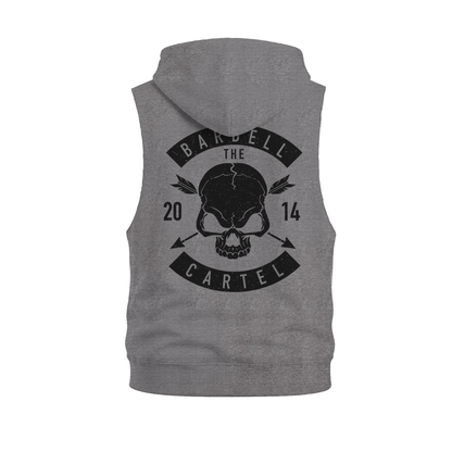 Skull & Arrow Raw Cut Sleeveless Hoodie - Oxford