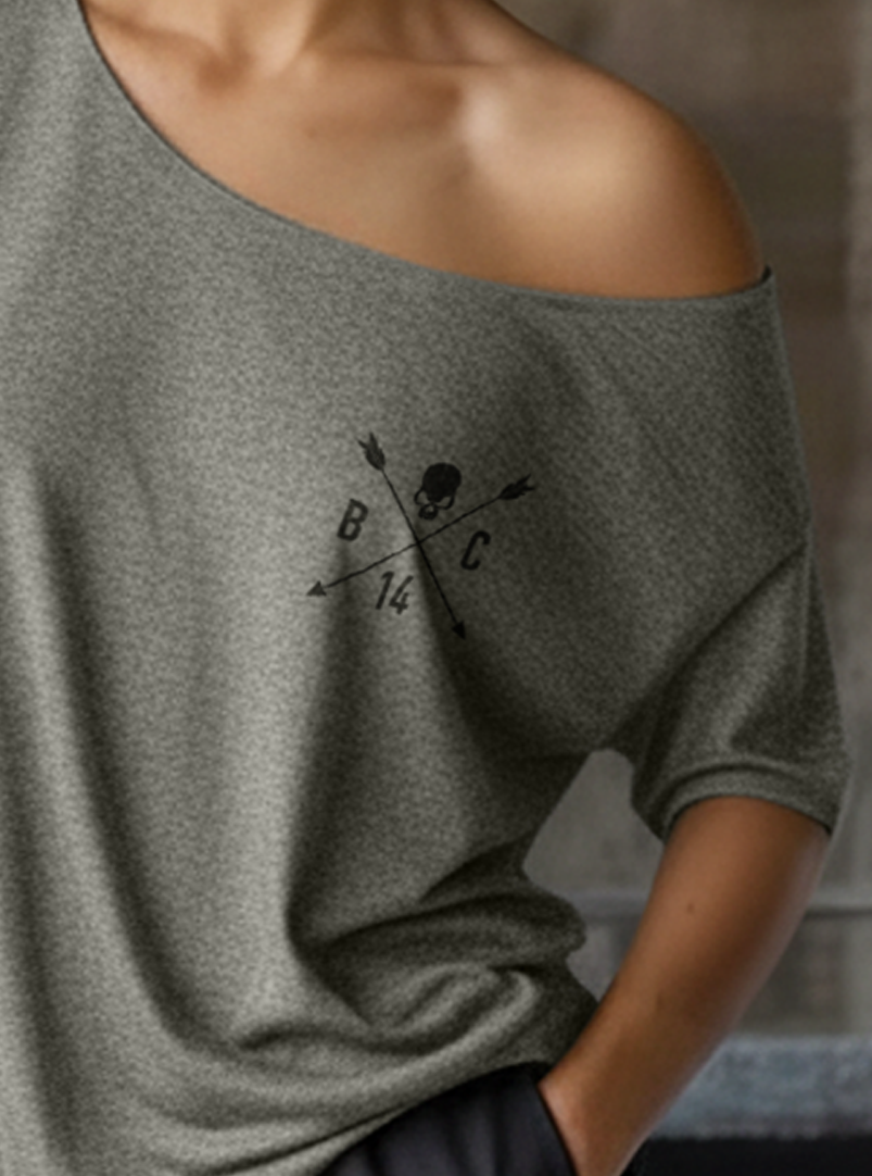 Skull & Arrow Street Cut T-Shirt - Stone Grey