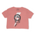 Skullie Crop T-Shirt - Desert Pink