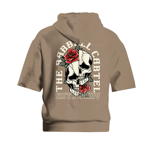 Split Skull  Pump Cut Hoodie - Safari
