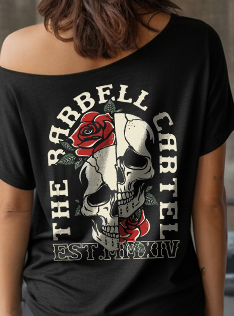 Split Skull Street Cut T-Shirt - Black