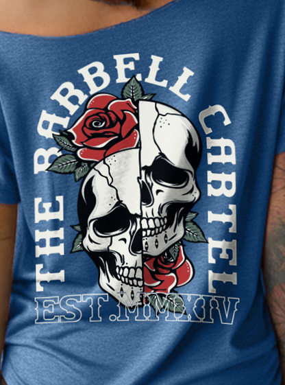 Split Skull Street Cut T-Shirt - Cool Heather Blue