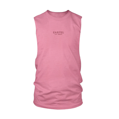 Dead Bloom Cut-Off Tank - Dusty Rose