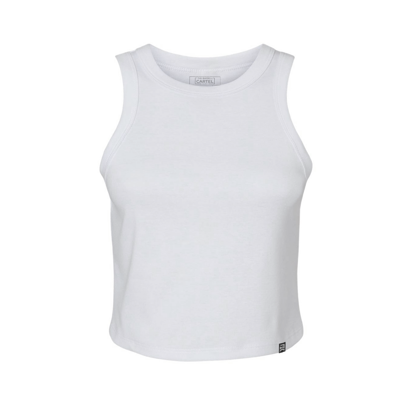 Foundation Cropped Tank - White