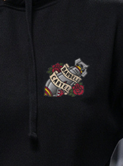Women's Bomber Girl Hoodie - Black - front view on model