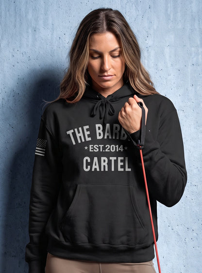 Women's Classic Logo Hoodie - Black - front view on model
