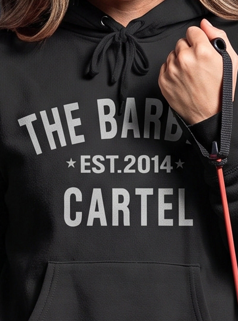 Women's Classic Logo Hoodie - Black - front view on model