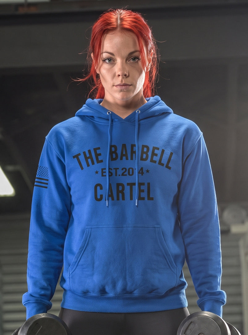 Women's Classic Logo Hoodie - Electric Blue (Limited Edition) - front view on model