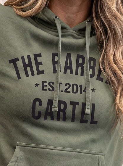 Women's Classic Logo Hoodie - Fern Green - front view on model