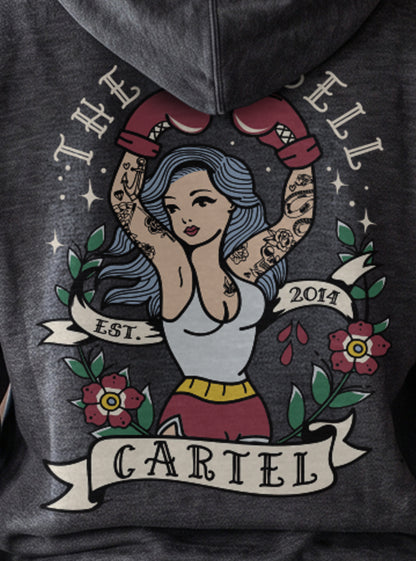 Women's Million Dollar Baby Hoodie - Graphite - back view on model