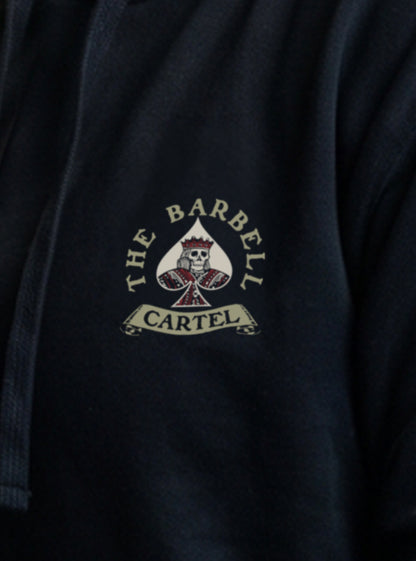 Women's Pocket Ace Hoodie - Black - front view on model