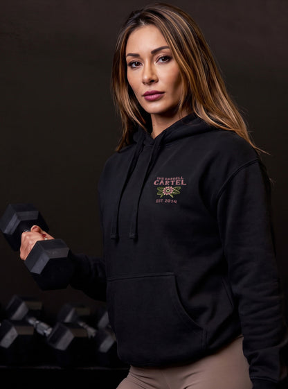 Women's Raven Hoodie - Black - front view on model