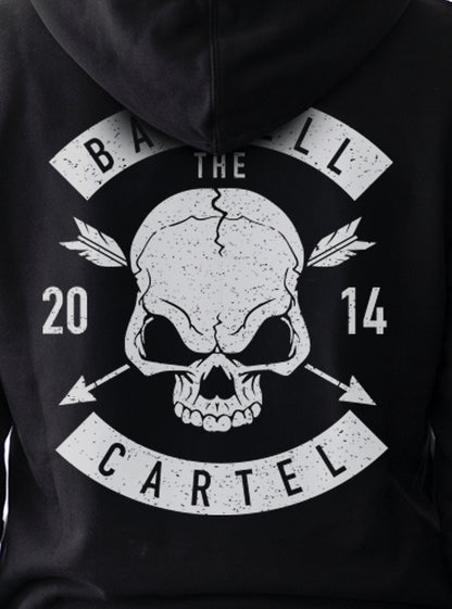 Women's Skull & Arrow Hoodie - Black - back view on model