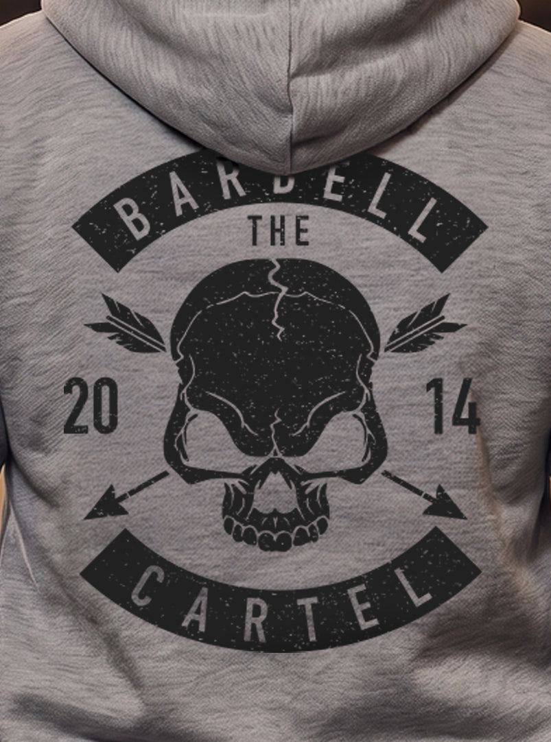 Women's Skull & Arrow Hoodie - Oxford - back view on model