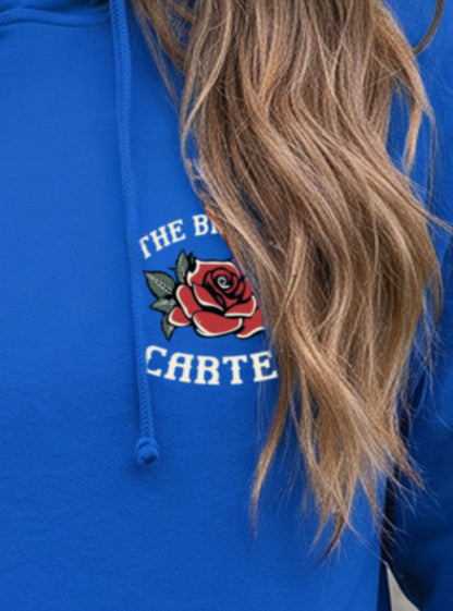 Women's Split Skull Hoodie - Electric Blue (Limited Edition) - front view on model