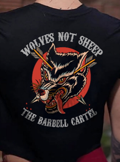 Wolves Crop T-Shirt - Black