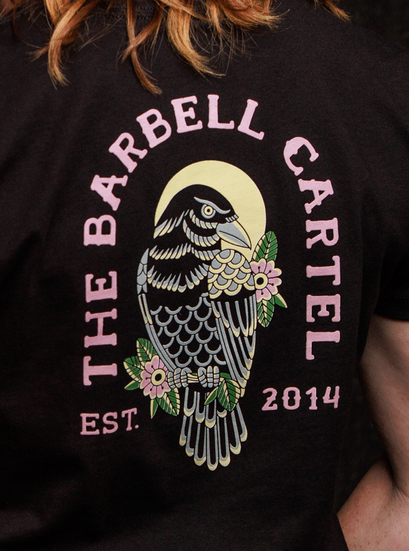 Raven Crop T-Shirt - Black