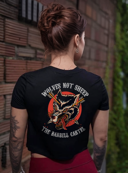 Wolves Crop T-Shirt - Black
