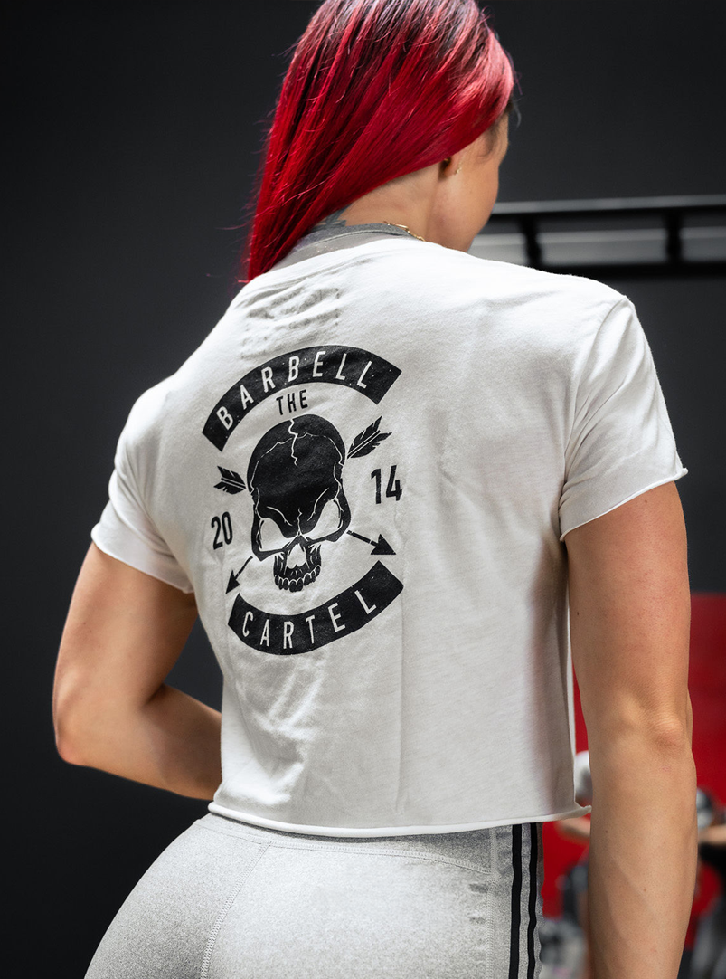 Skull & Arrow Crop T-Shirt - White