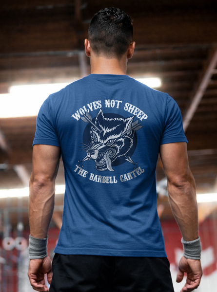 Wolves T-Shirt - Blue (Limited edition) – The Barbell Cartel