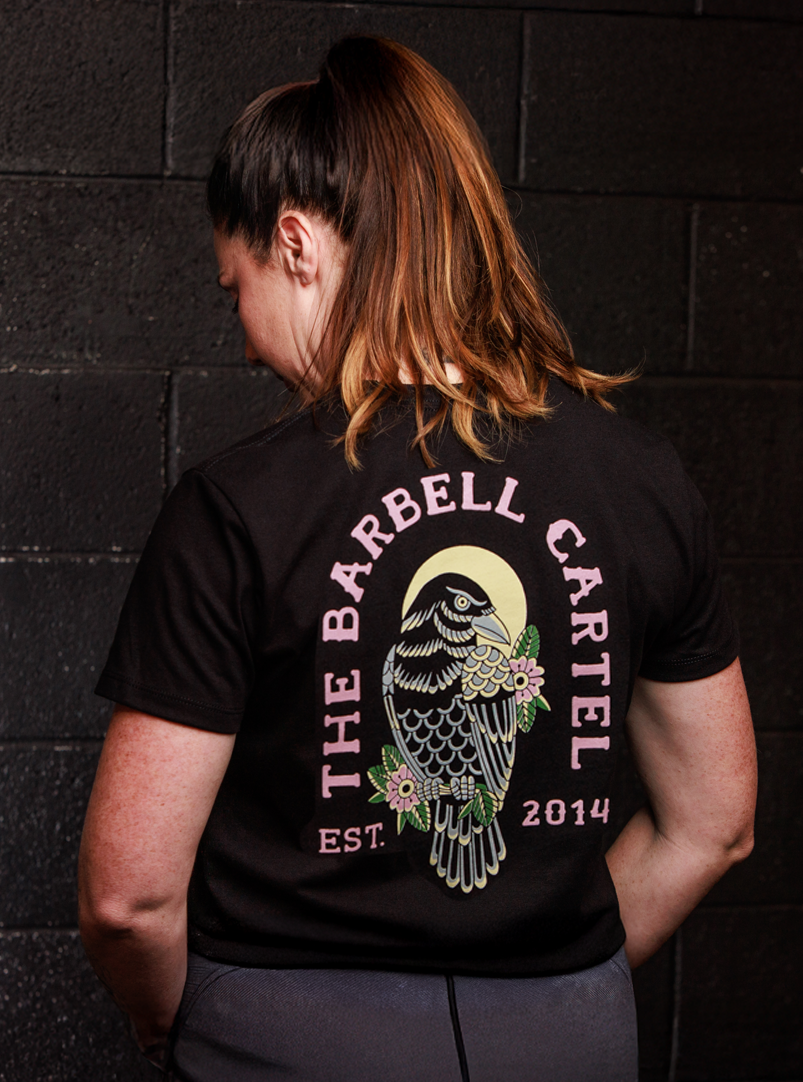 Raven Crop T-Shirt - Black