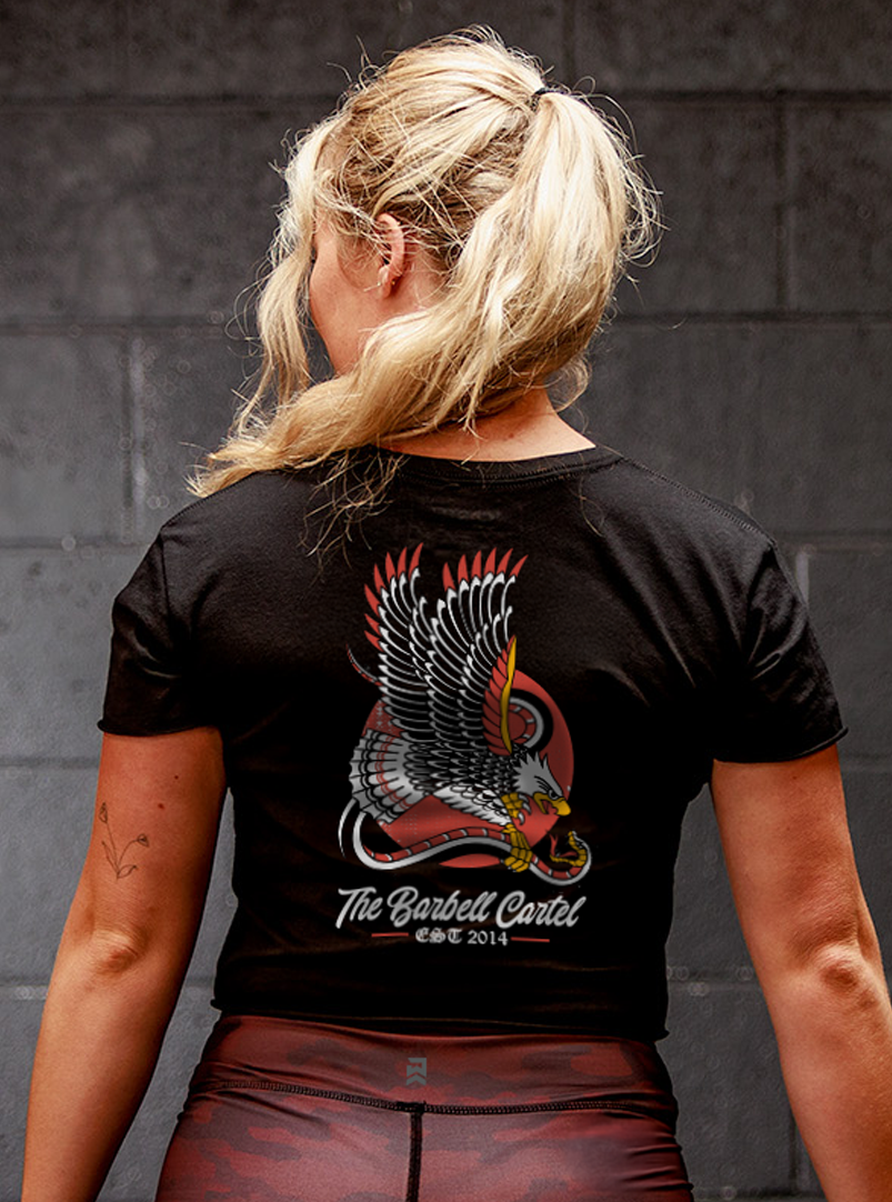 Tread Lightly Crop T-Shirt - Black