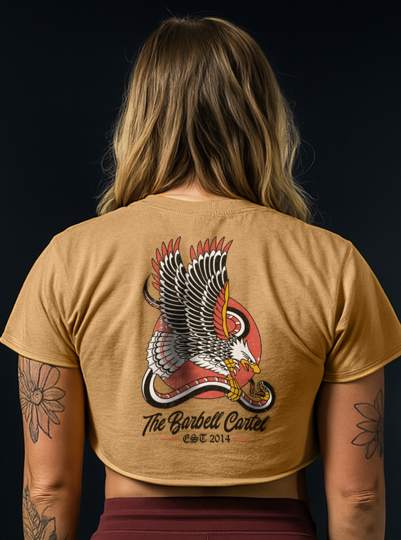 Tread Lightly Crop T-Shirt - Gold