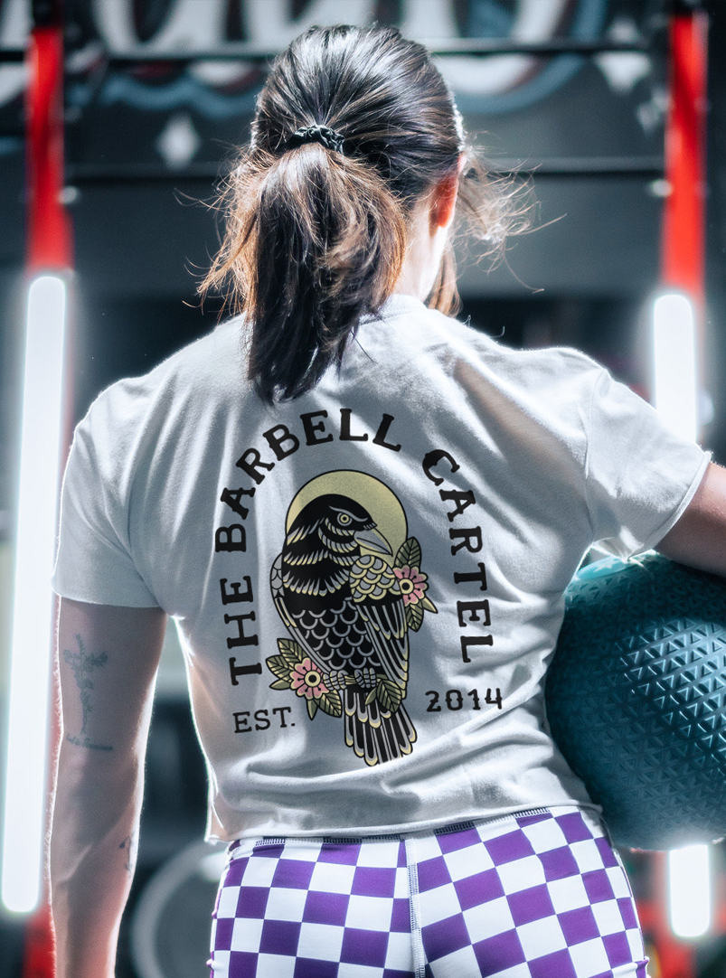 Raven Crop T-Shirt - White