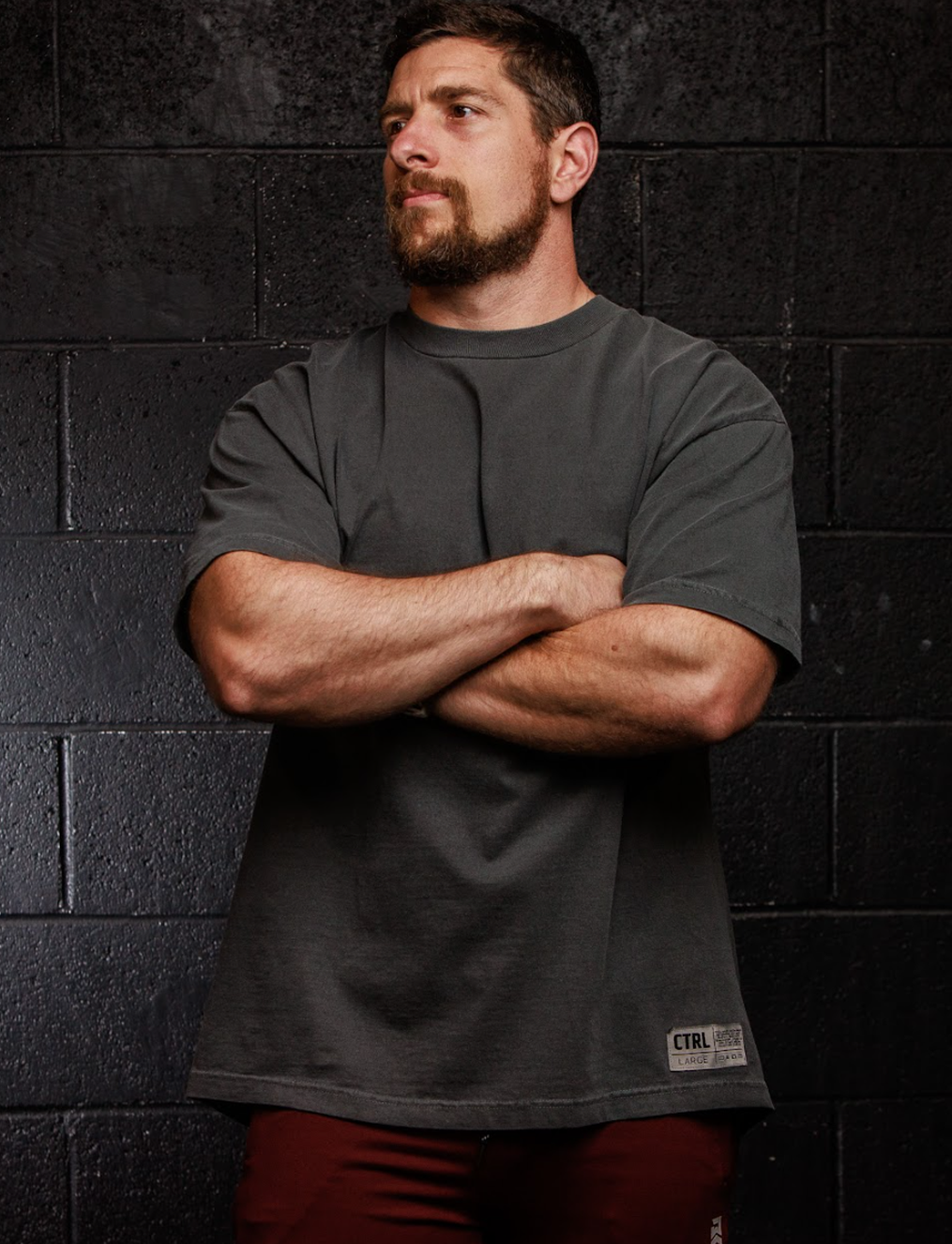 Control Oversized Heavyweight Tee - Vintage Black