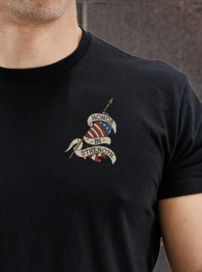 Honor in Strength T-Shirt - Black