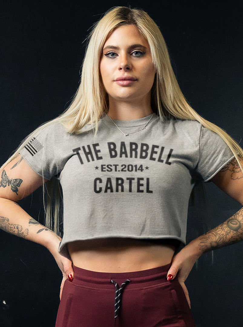 Classic Logo Crop T-Shirt - Heather Grey