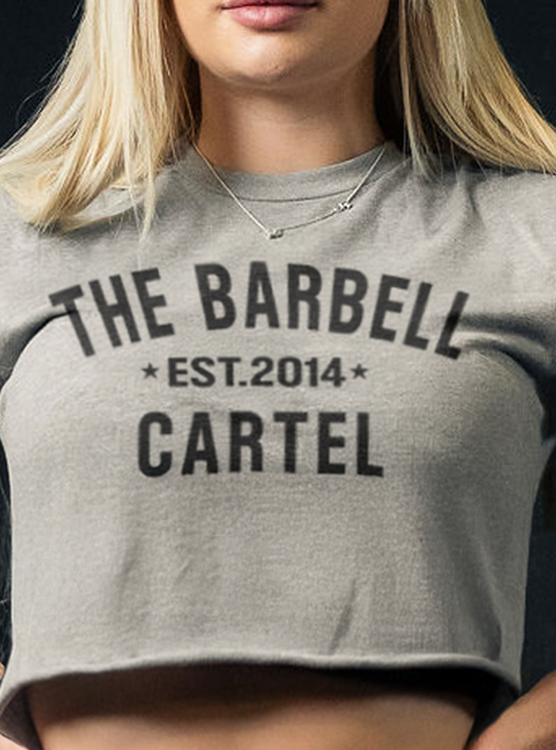 Classic Logo Crop T-Shirt - Heather Grey