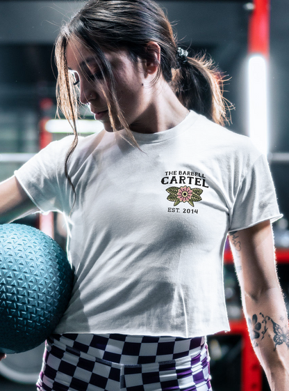 Raven Crop T-Shirt - White