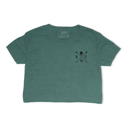 Skull & Arrow Crop T-Shirt - Pine (Limited Edition)