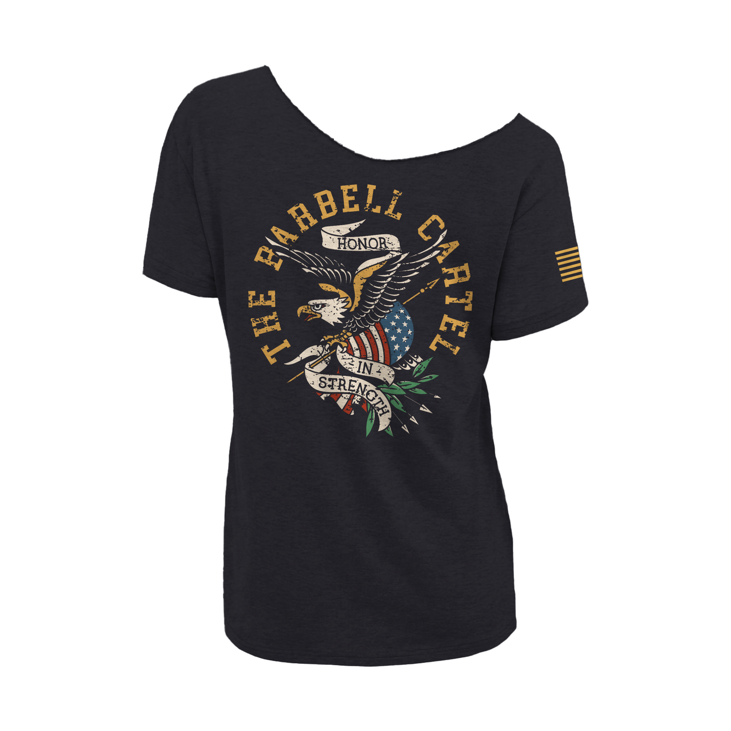 Honor in Strength Street Cut T-Shirt - Black