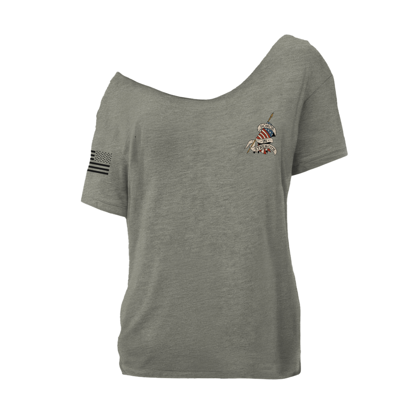 Honor in Strength Street Cut T-Shirt - Stone