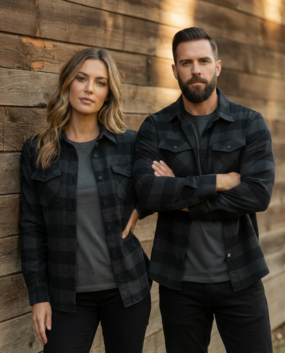 Women's Forester Flannel - Charcoal/Black Buffalo Plaid