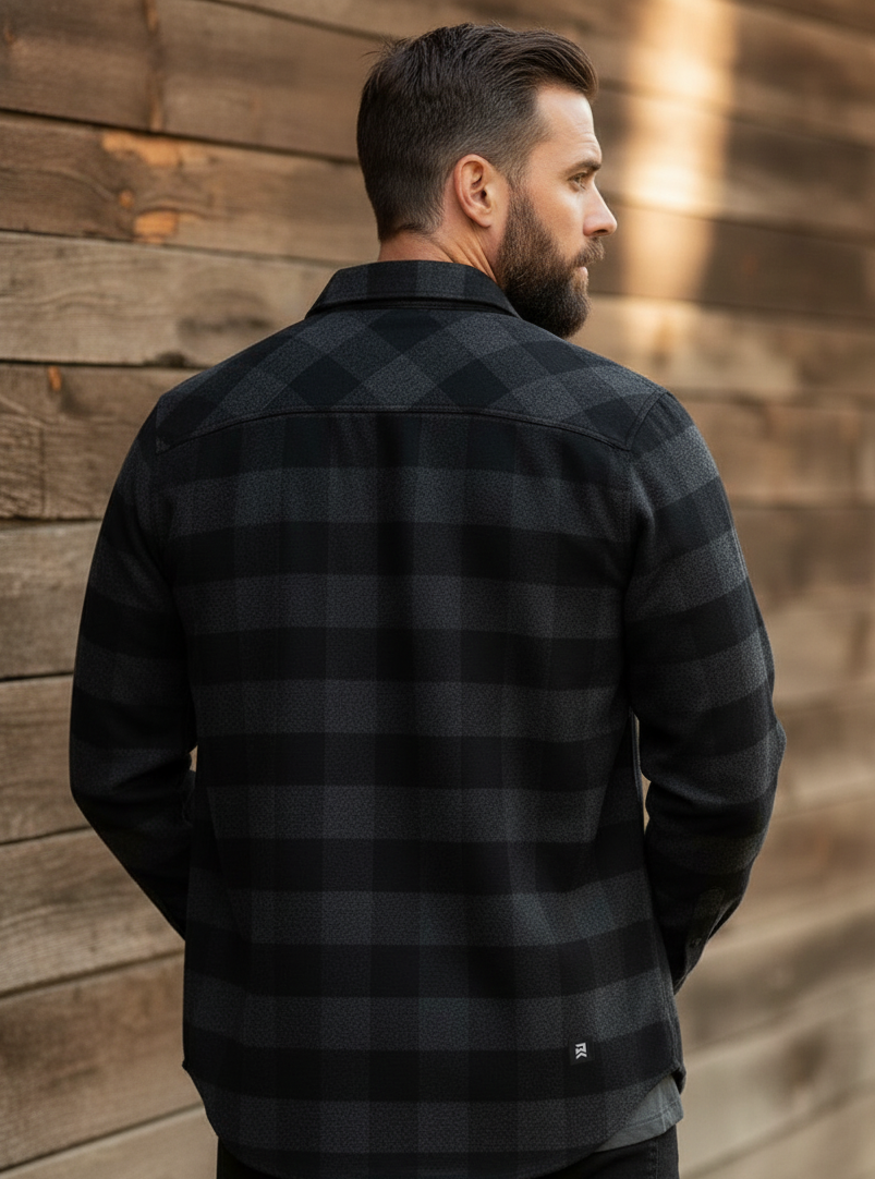 Men's Forester Flannel - Charcoal/Black Buffalo Plaid