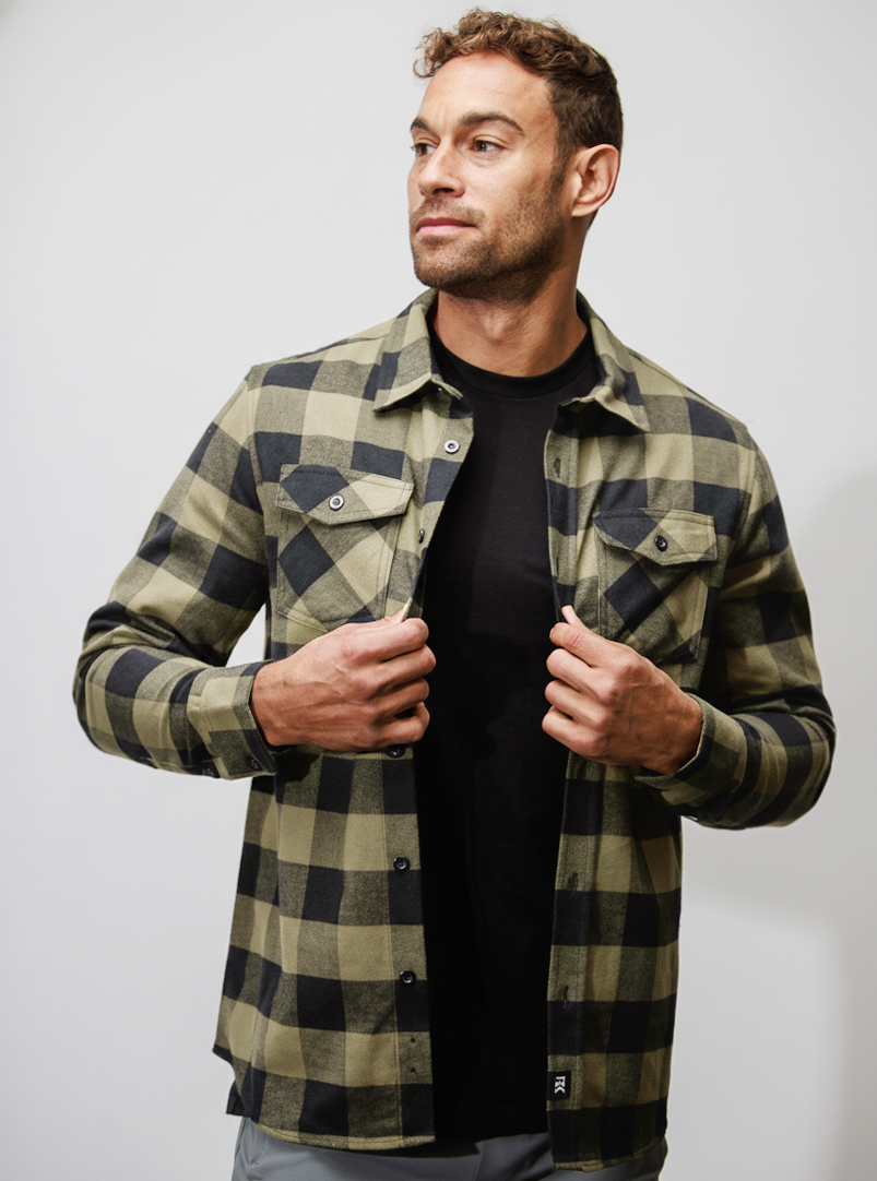 Men's Forester Flannel - Olive/Black Buffalo Plaid