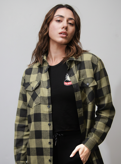 Women's Forester Flannel - Olive/Black Buffalo Plaid