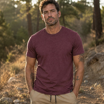 Foundation T-Shirt – Heather Maroon