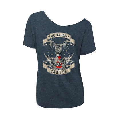 Old School Street Cut T-Shirt - Navy