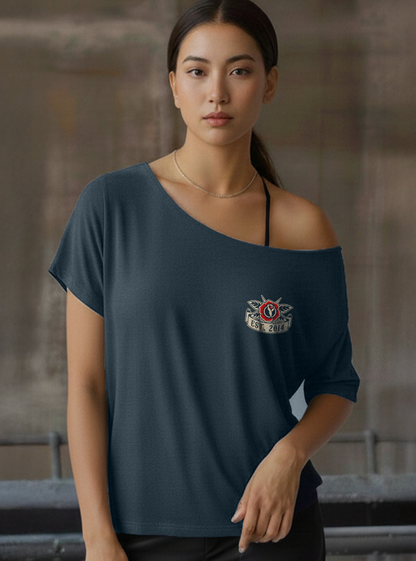 Old School Street Cut T-Shirt - Navy