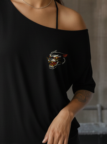 Wild Cat Street Cut T-Shirt - Black