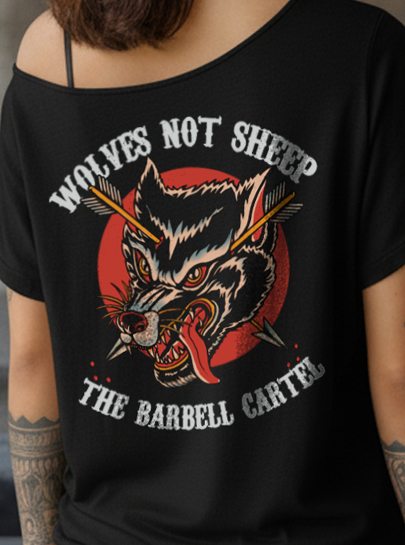 Wolves Street Cut T-Shirt - Black