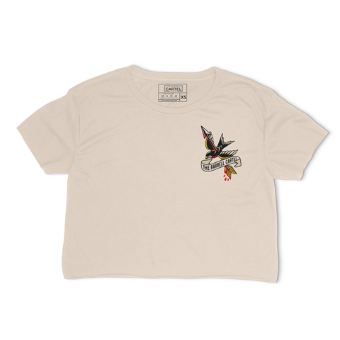 American Traditional Crop T-Shirt - Sand