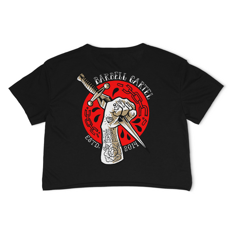 Dagger Crop T-Shirt - Black