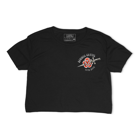 Dagger Crop T-Shirt - Black