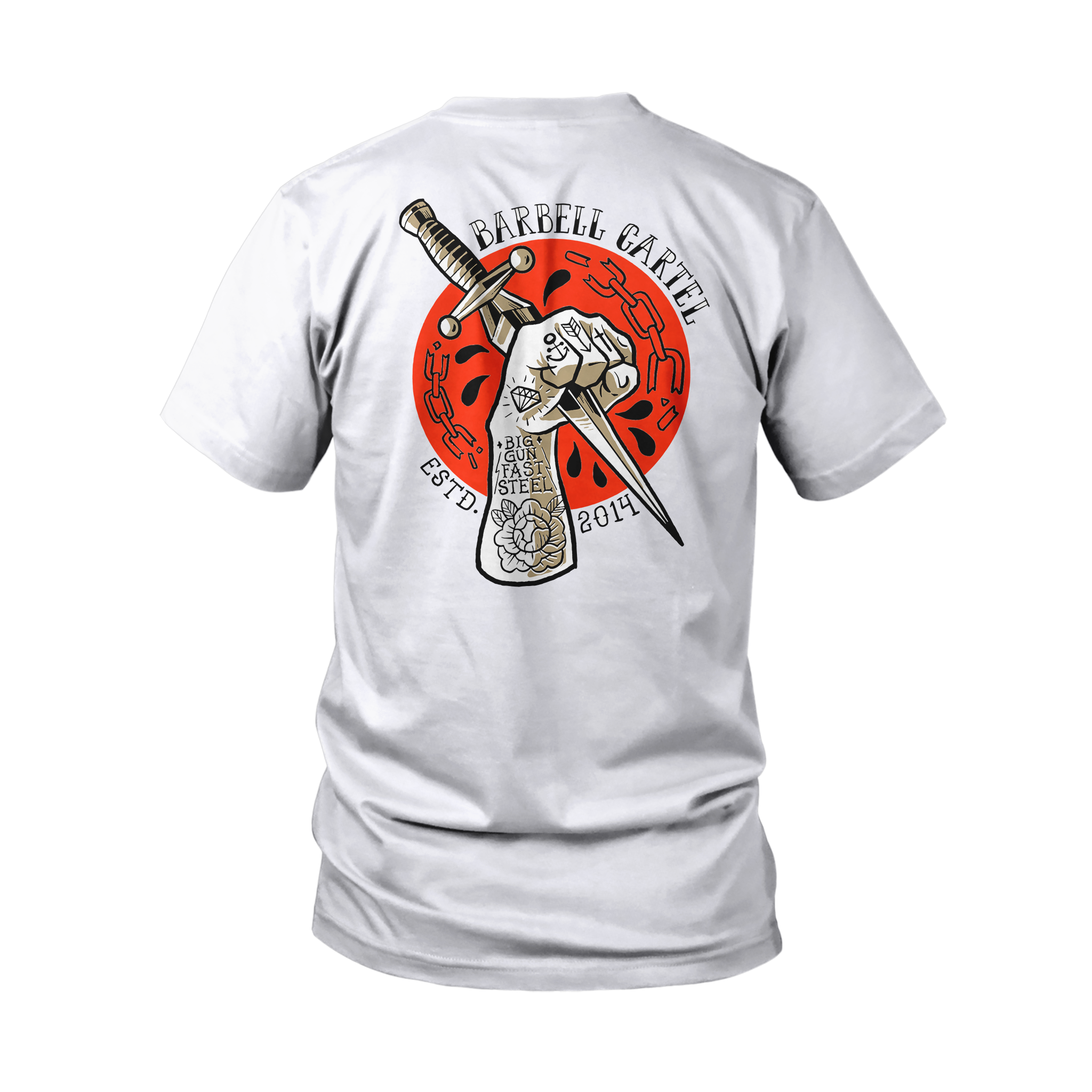 Dagger T-Shirt - White – The Barbell Cartel
